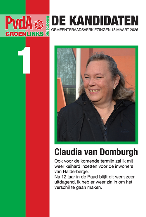 Claudia van Domburgh, Lijsttrekker PvdA-GroenLinks Halderberge
