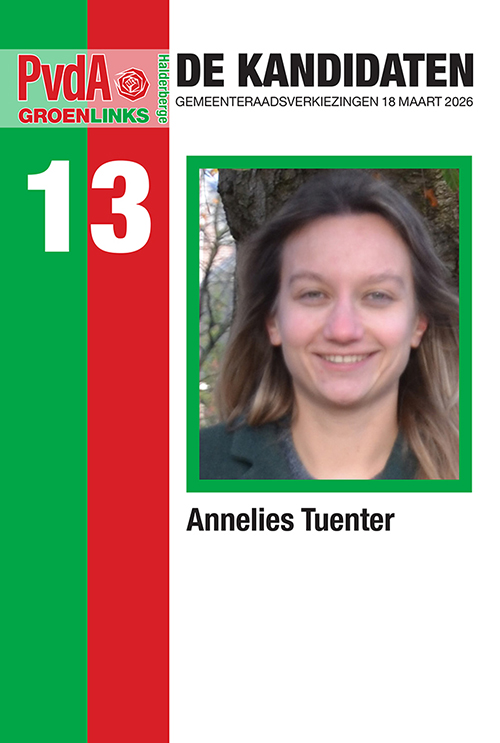 Annelies Tuenter, de nr.13 op de lijst van PvdA-GroenLinks Halderberge