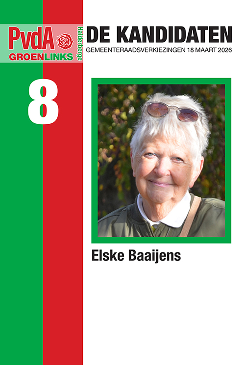 Elske Baaijens, de nr.8 op de lijst van PvdA-GroenLinks Halderberge